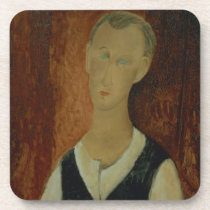 Junger Mann mit schwarzen Waistcoat, 1912 (Öl kan Untersetzer
