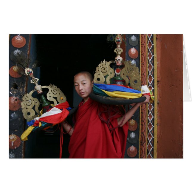 Junger Mönch mit schwarzen Hüten (Vorderseite (Horizontal))