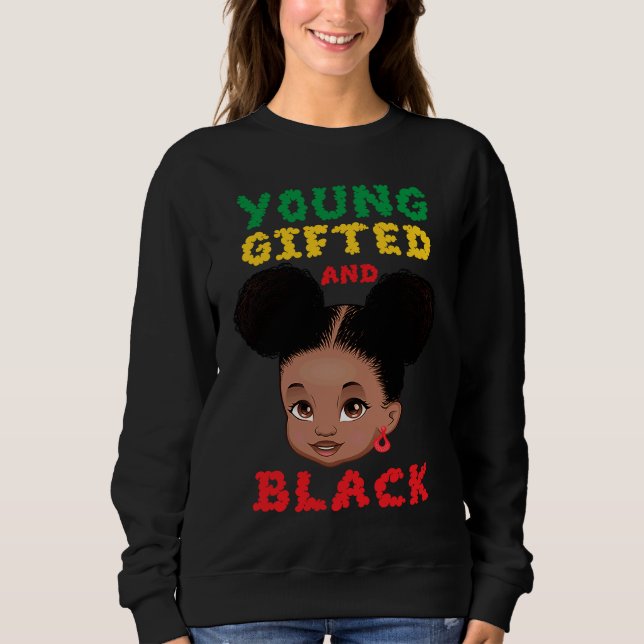 Junger Schwarzer Afrikanischer Kleinkind Mädchen Sweatshirt (Vorderseite)