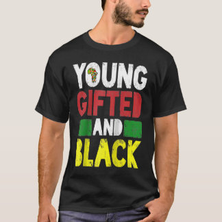 Junger Schwarzer Afrikanischer Stolz Schwarze Gesc T-Shirt
