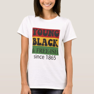 Junger Schwarzer Frei-ish Seit 1865 Schwarze Gesch T-Shirt