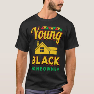 Junger schwarzer Hausbesitzer Afroamerikaner Schwa T-Shirt