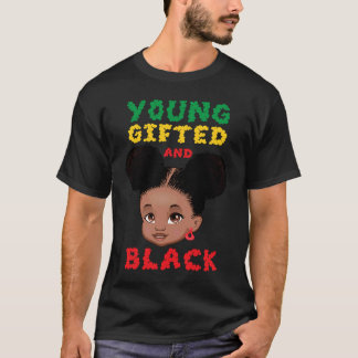 Junger Schwarzer Kleinkind Schwarzes Afrikanisches T-Shirt