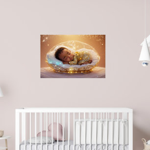 Junger schwarzer Prinz neugeborenes Baby Jungen Ki Poster