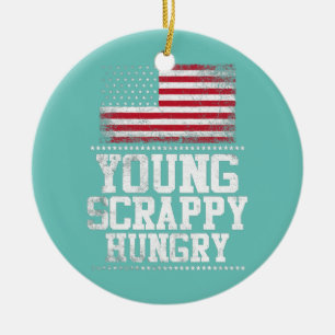 Junger Scrappy Hungrig 4. Juli  Keramik Ornament