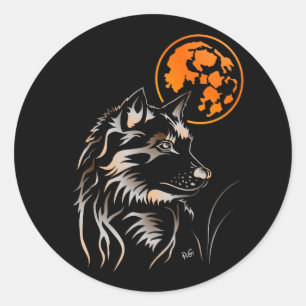 junger träumender Wolf Aufkleber