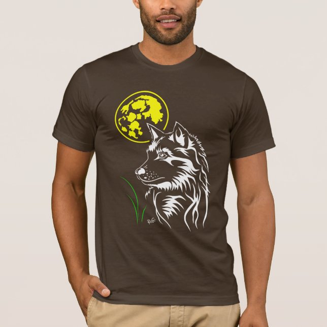 junger träumender Wolf T-Shirt (Vorderseite)