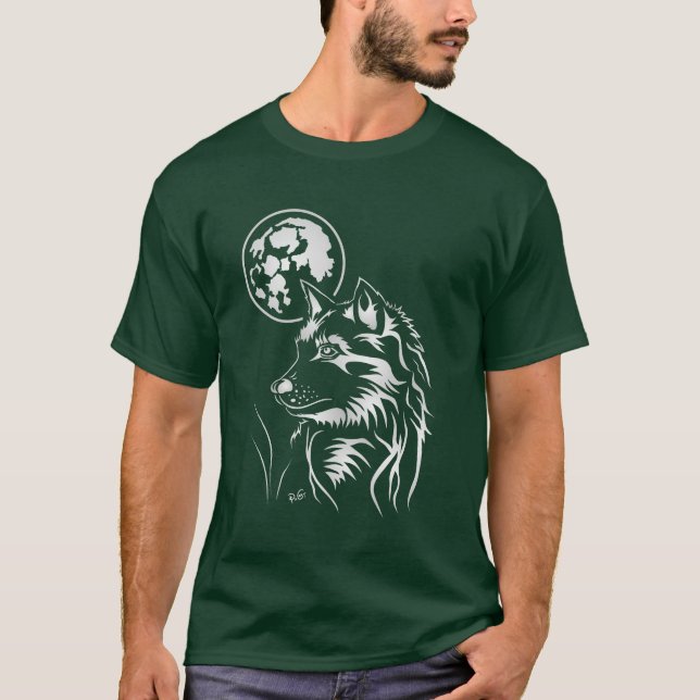 junger träumender Wolf T-Shirt (Vorderseite)