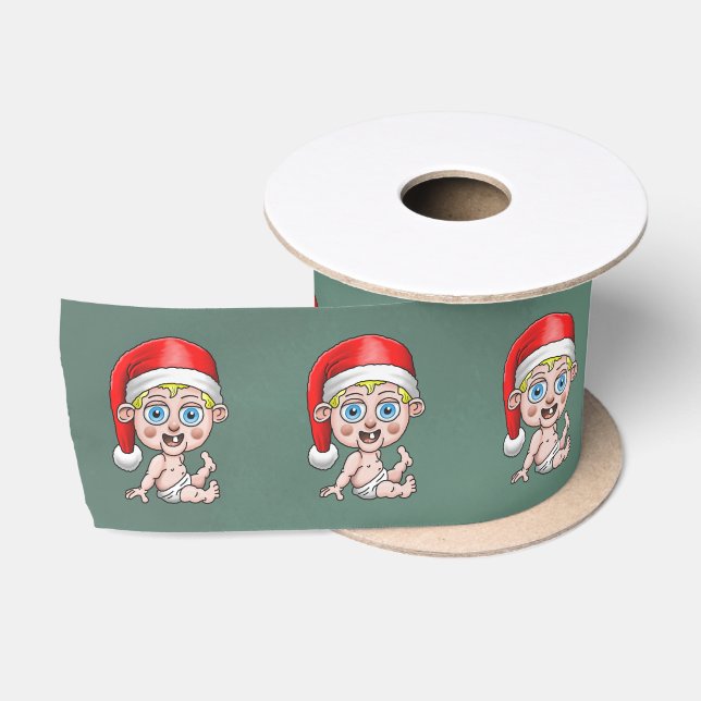 Junger Weihnachtsmann Satinband (Spule)