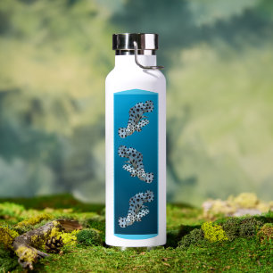 Junger Zackenbarsch - Design Farbverlauf blauer Hi Trinkflasche