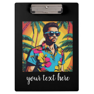 Jüngere hawaiianische Männer Klemmbrett