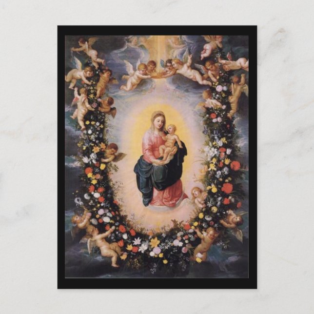 Jüngere Madonna mit Kind Balen Brueghel Postcard Postkarte (Vorderseite)