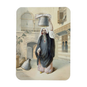 Junges arabisches Mädchen, das vom Hammam in Kair Magnet