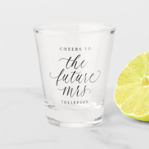 Junges Brautpaar, elegante moderne Bridal Shower Schnapsglas