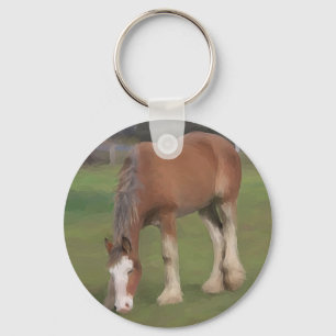 junges Clydesdale Schlüsselanhänger