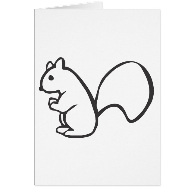 Junges Eichhörnchen in der Schwarzweiss-Skizze (Vorne)