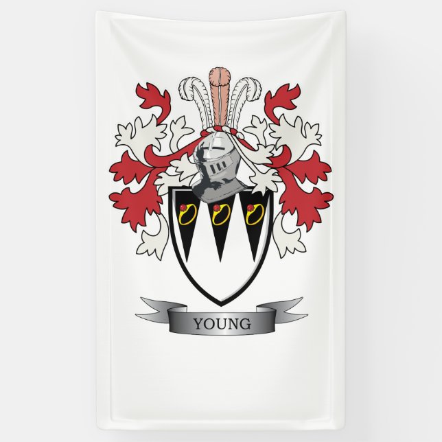 Junges Familienwappen-Wappen Banner (Vertikal)