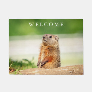 Junges Groundhog Fußmatte