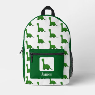 Junge's grüne Dinosaurierschule Bedruckter Rucksack