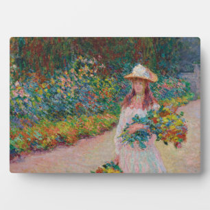 Junges Mädchen im Garten von Giverny, 1888 Fotoplatte