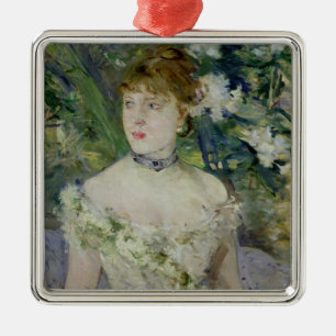 Junges Mädchen in einem Ballkleid, 1879 Silbernes Ornament
