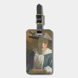 Junges Mädchen mit einer Flöte, c.1665-70 Gepäckanhänger