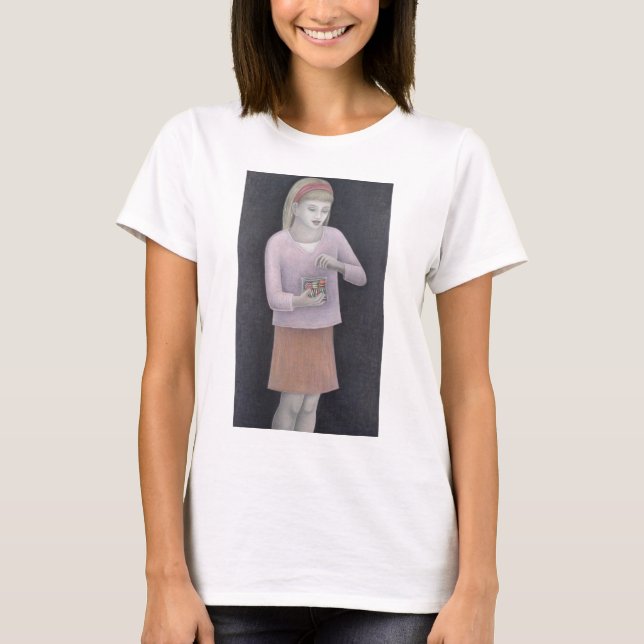 Junges Mädchen mit Süßigkeiten 2007 T-Shirt (Vorderseite)