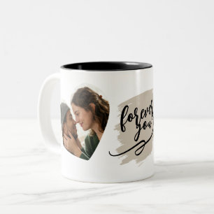 Junges Paar Typografie Zweifarbige Tasse