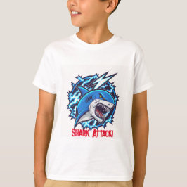 Junge's Shark Attack Cotton T - Shirt | Kid's Clot
