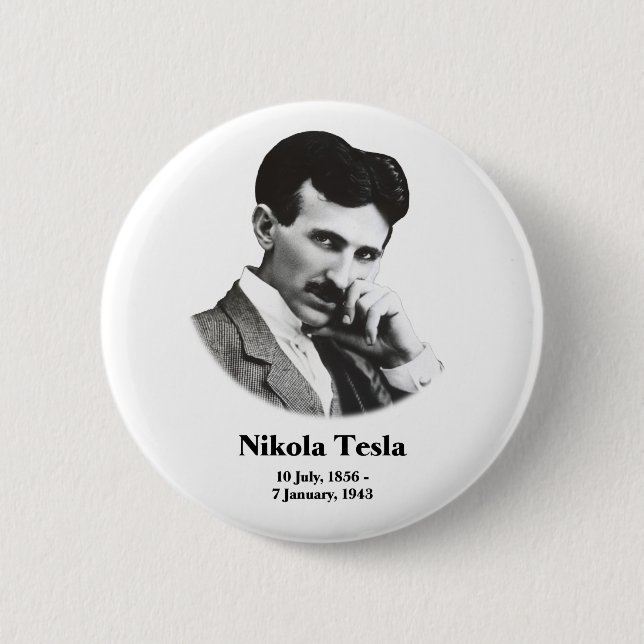 Junges Tesla Button (Vorderseite)