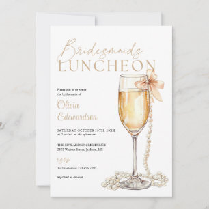 Jungfern-Lunch-Champagner-QR-Code Einladung