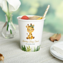Jungfernsafari-Babydusche Pappbecher