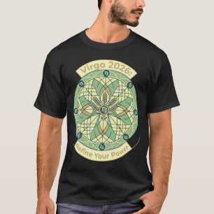 Jungfrau 2026 Zodiac Mandala Erde Zeichen Astrol T-Shirt