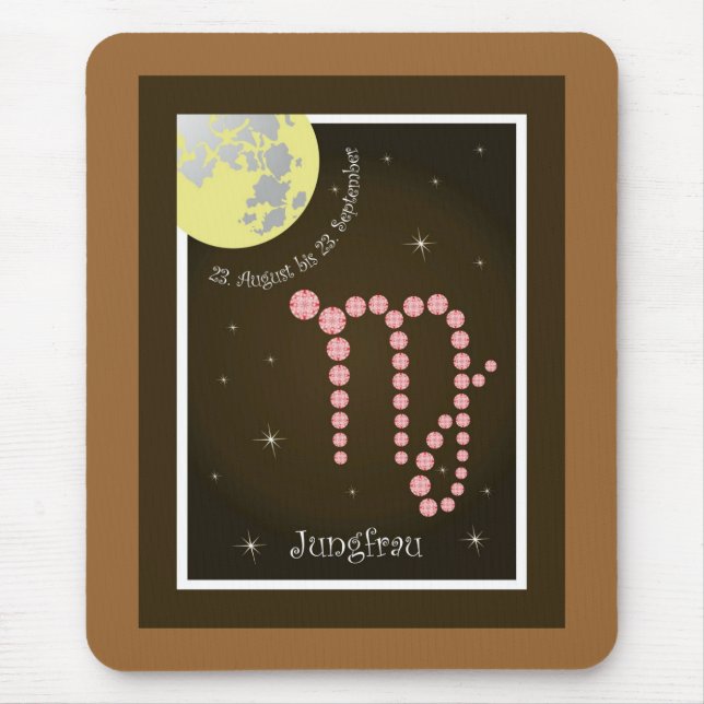 Jungfrau 23. August bis 23. September Mauspad (Vorne)