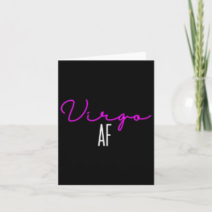 Jungfrau-Af-Pink-Schriftzug _ Jungfrau-Sternzeiche Karte