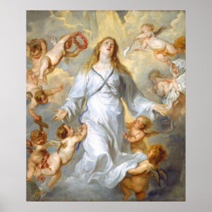 Jungfrau als Fürsprecherin - Anthony van Dyck Fine Poster