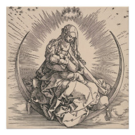 Jungfrau auf dem Mondsichel von Albrecht Dürer Poster