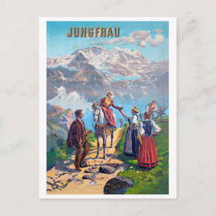 Jungfrau, Bergstraße, Schweiz Postkarte