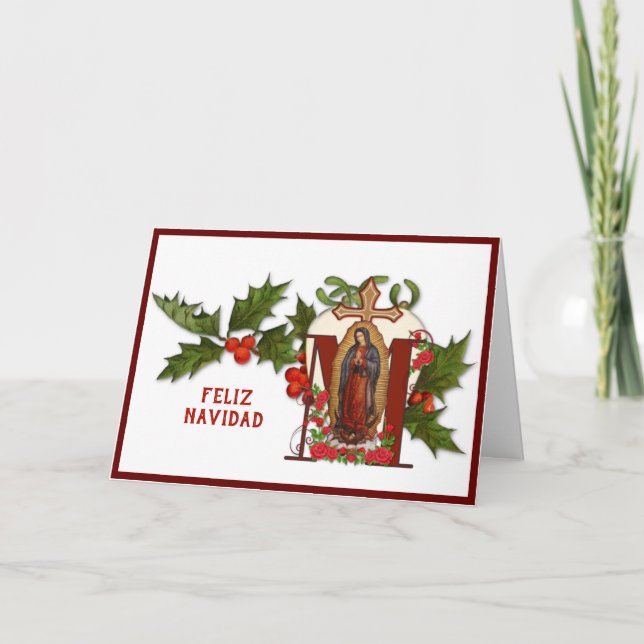 Jungfrau de Guadalupe Weihnachten Religiöse Hispan Karte (Vorderseite)