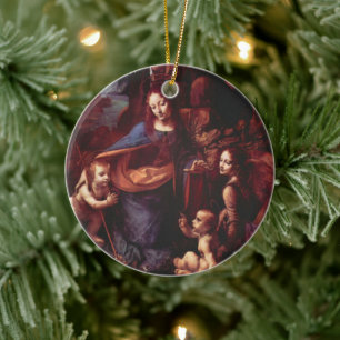 Jungfrau der Felsen durch Leonardo da Vinci Keramik Ornament