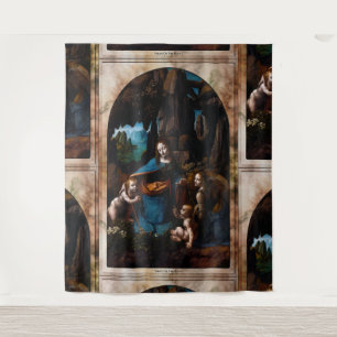 Jungfrau der Felsen von Leonardo da Vinci Wandteppich