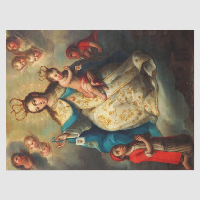 Jungfrau der Gnade von José de Paez Seidenpapier (Vorderseite)