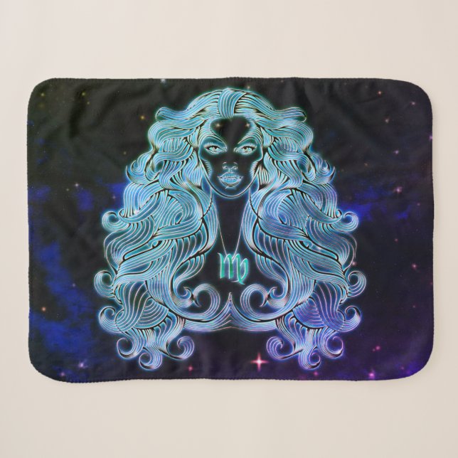 Jungfrau der Jungfrau zodiac Decke Sherpadecke (Vorderseite (Horizontal))