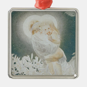 Jungfrau der Lilien Ornament Aus Metall