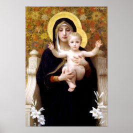 Jungfrau der Lilies - William-Adolphe Bouguereau Poster