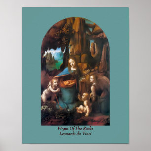 Jungfrau der Rocks da Vinci Vintage religiöse Poster
