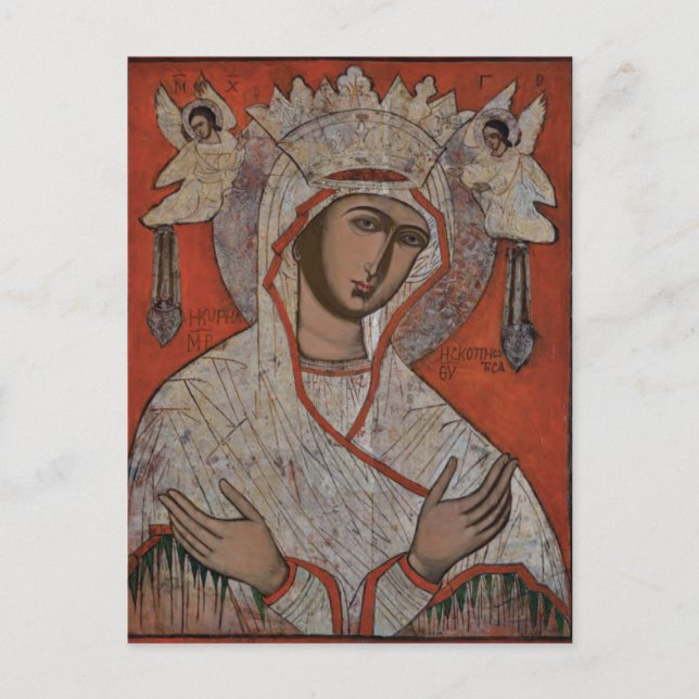 Jungfrau der Scopoitis Orthodoxe Christliches Symb Postkarte (Vorderseite)