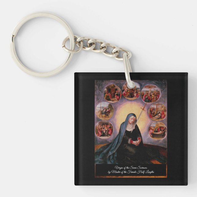 Jungfrau der Sieben Trauern Schlüsselanhänger (Vorderseite)