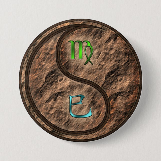 Jungfrau & Erdeschlange Button (Vorderseite)