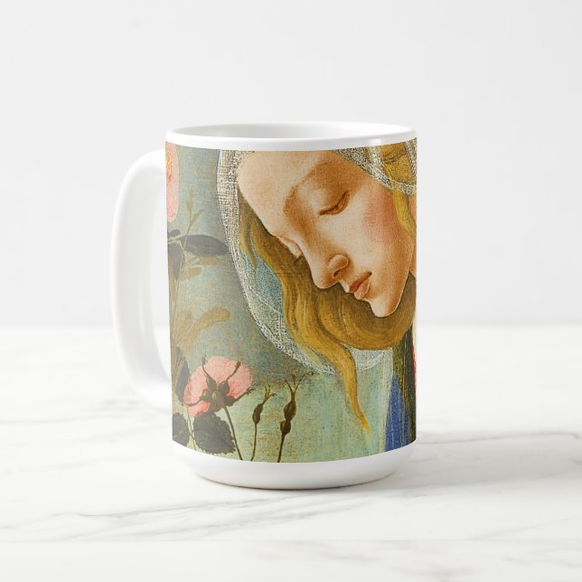JUNGFRAU ERKRANKUNG SCHLAFKIND KAFFEETASSE (Vorderseite Links)